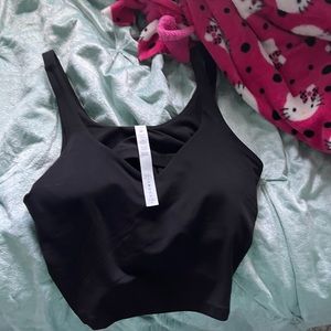 black lululemon align tank